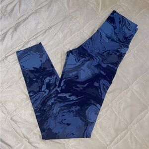 Women's Blue Marble Leggings